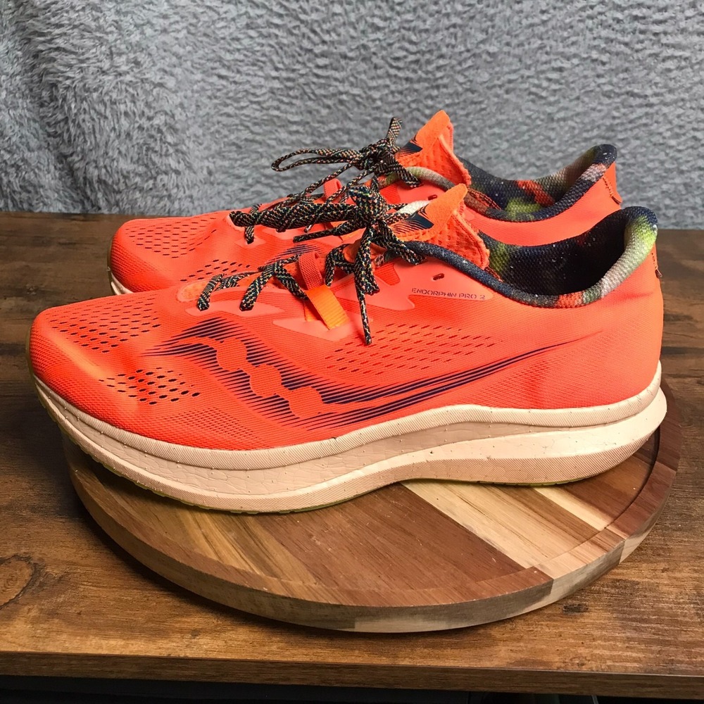 Saucony Men's Bright Orange Athletic Running Shoes - Picture 6 of 12